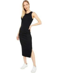 Michael Stars Wren Ultra Rib Midi Dress w/Slit | Dresses