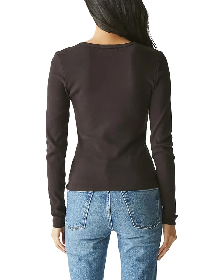 Michael Stars Natalie Hook And Eye Henley Tee | Shirts & Tops 4 Michael Stars Natalie Hook And Eye Henley Tee | Shirts & Tops - Image 2