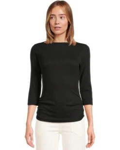 Michael Stars Asha 3/4 Sleeve Straight Neck Top | Shirts & Tops
