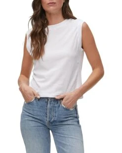 Michael Stars Johnnie Cropped Crew Neck Tank w/Rib Trim | Shirts & Tops -Fit Shoe Store 71GQp76WKOL. AC SR736920