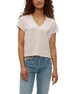 Michael Stars Harlan Cropped V-neck Tee | Shirts & Tops