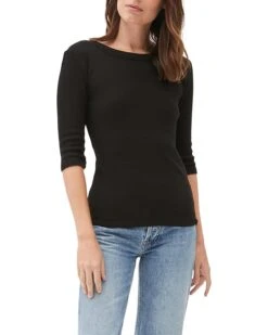 Michael Stars 1X1 Cotton Dot Basic Band Crew Neck Tee | Shirts & Tops