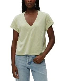 Michael Stars Harlan Cropped V-neck Tee | Shirts & Tops -Fit Shoe Store 81M9gqY8j2L. AC SR736920