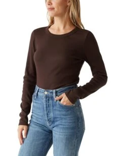 Michael Stars Zola Long Sleeve Crew Tee | Shirts & Tops -Fit Shoe Store 81lv4qrucL. AC SR736920